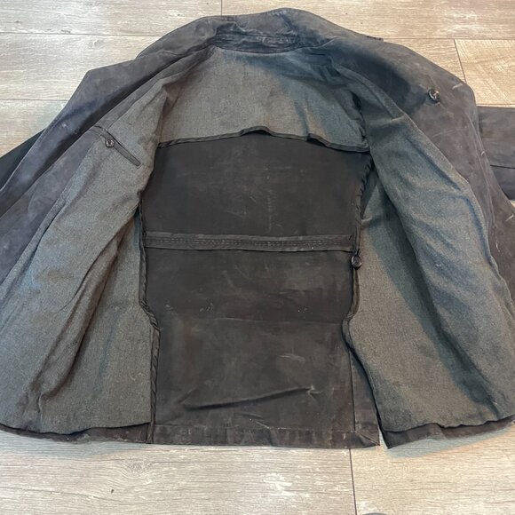 Canvas Waxed Cotton Gray Peacoat Mariner Large / XL - Picture 2 of 6